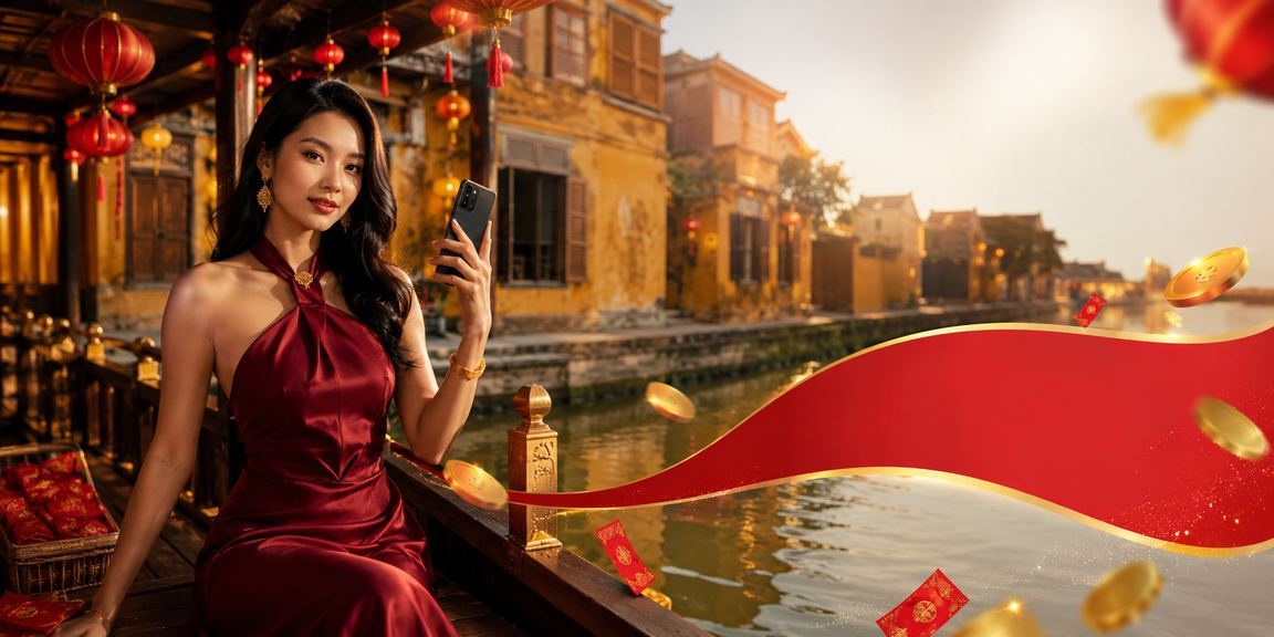 Đèn lồng đỏ tại Hội An lung linh trong đêm lễ hội – biểu tượng bao lì xì may mắn